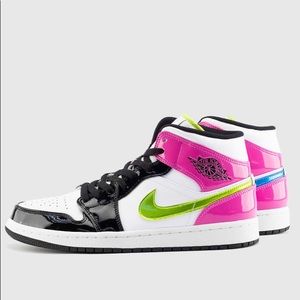 air jordan 1 mid se gs cyber active fuchsia